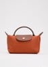 Le Pliage Original handtas met leren details - Oranjebruin