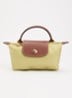 Le Pliage Original handtas met leren details - Mosgroen
