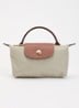Le Pliage Original handtas met leren details - Grijs