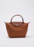 Le Pliage Original handtas S met leren details - Cognac
