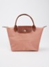 Le Pliage Original handtas S met leren details - Oudroze