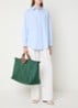 Le Pliage Original reistas XL met leren details - Donkergroen