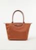 Le Pliage Original schoudertas M met leren details - Cognac