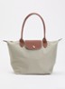 Le Pliage Original schoudertas M met leren details - Grijs
