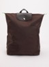 Le Pliage rugzak M met leren details - Donkerbruin