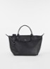 Le Pliage Xtra handtas S van leer - Zwart