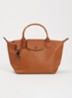 Le Pliage Xtra handtas S van leer - Oranjebruin