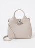 Le Roseau handtas S van leer met afneembare schouderriem - Beige