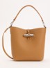 Le Roseau handtas XS van leer met afneembare schouderriem - Camel