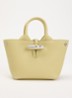 Le Roseau handtas XS van leer - Lichtgroen