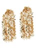 Flower Rain oorstekers met pailletten verguld - Goud