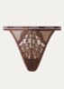 Blossom tanga met logoband - Bruin
