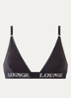 Bralette met logoband - Zwart
