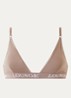Bralette met logoband - Beige