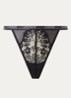 Entice tanga van kant met logoband - Zwart