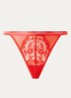 Entice tanga van kant met logoband - Rood