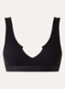 Push up up bralette met logoband - Zwart