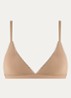 Triangle bralette met mesh - Lichtbruin
