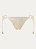 Ring bikinislip met print en lurex - Goud