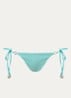 Ring bikinislip met print en lurex - Aquablauw