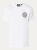 Borders T-shirt met logo- en backprint - Wit
