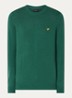 Fijngebreide pullover met logo - Donkergroen