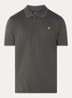 Fine Slub regular fit polo met logo - Antraciet