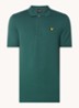 Regular fit polo van  piqué katoen met logo - Donkergroen