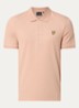 Regular fit polo van  piqué katoen met logo - Abrikoos