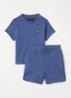 Set van T-shirt met korte joggingbroek 2-delig - Blauw