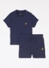 Set van T-shirt met korte joggingbroek 2-delig - Donkerblauw