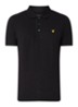 Slim fit polo van piqué katoen met logo - Diepzwart