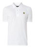 Slim fit polo van piqué katoen met logo - Wit