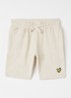 Straight fit korte joggingbroek van badstof - Beige