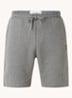 Straight fit korte joggingbroek van  katoen met logo  - Grijsmele