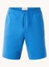 Straight fit korte joggingbroek van  katoen met logo  - Blauw