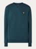 Sweater met logoborduring - Petrol