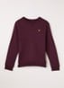 Sweater met logoborduring - Bordeauxrood
