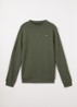Sweater met logoborduring - Donkergroen