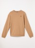 Sweater met logoborduring - Donkerbeige