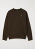 Sweater met logoborduring - Donkerbruin