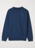 Sweater met logoborduring - Indigo