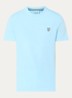 T-shirt met logoborduring - Lichtblauw