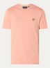 T-shirt met logoborduring - Abrikoos