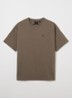 T-shirt met logoborduring - Olijfgroen
