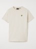 T-shirt met logoborduring - Beige