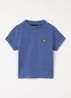 T-shirt met logoborduring - Petrol