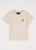 T-shirt met logoborduring - Beige