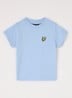 T-shirt met logoborduring - Lichtblauw