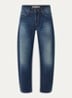 Danni high waist tapered jeans met donkere wassing - Indigo